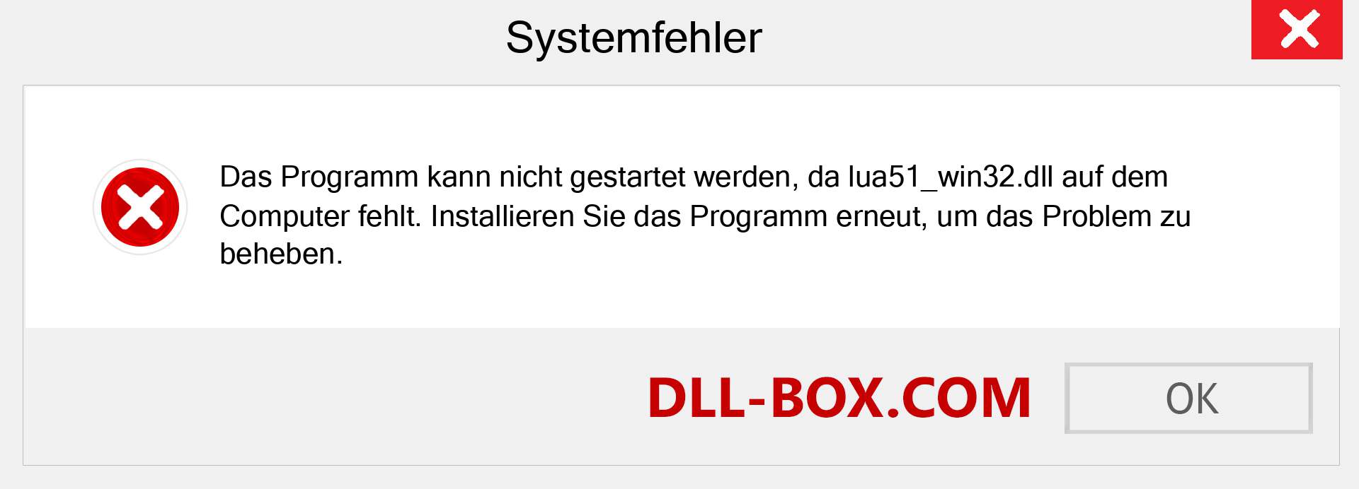 lua51_win32.dll-Datei fehlt?. Download für Windows 7, 8, 10 - Fix lua51_win32 dll Missing Error unter Windows, Fotos, Bildern